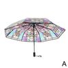 Vintage Church Transparent Umbrella Photo Props Colorful Glass Pattern Romantic Sunny Dual Use Of Rain And Light Girls Parasol