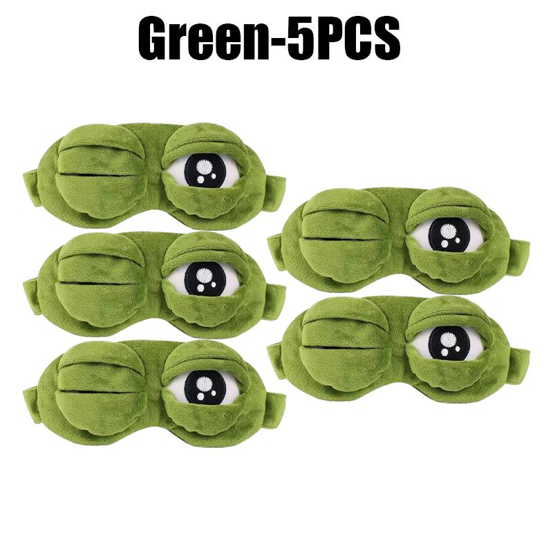 3D Frog Sleep Mask Natural Sleeping Eyeshade Women Men Creative Cartoon Soft Portable Blindfold Travel Office Eyepatch