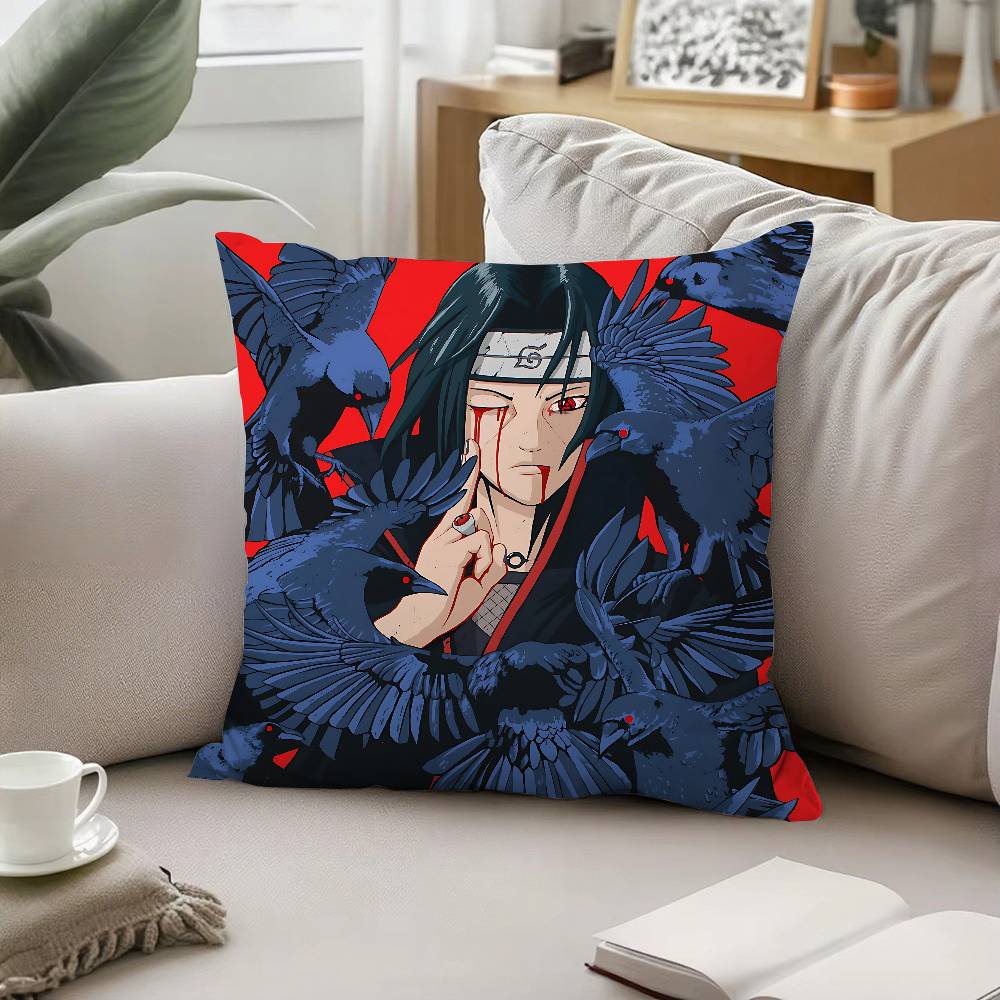 Itachi Uchiha Pillow Case Sofa And Living Room Decorative Cushion Covers Dustproof And Miteproof Invisible Zipper