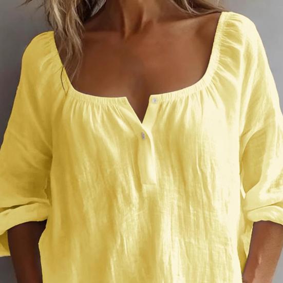 Damen Oberteile V-Ausschnitt Langarm Locker Geschnittene Bluse Einfarbig Dehnbares Halsband Tops Arbeit Party Date Kleidung