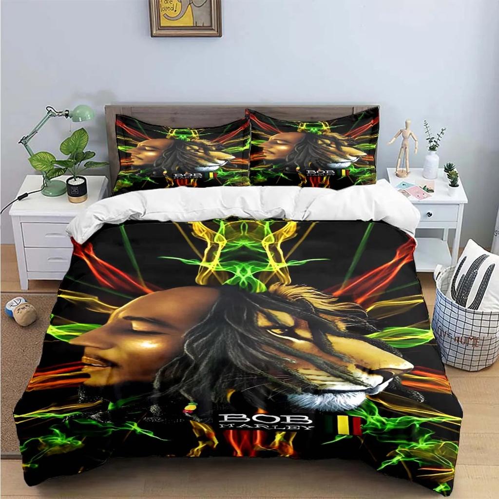 3D Printed Singer R-Reggae Bob Marley Duvet Cover Pillowcase Bedding Set teenagers Twin Full Single/Double/Large Size