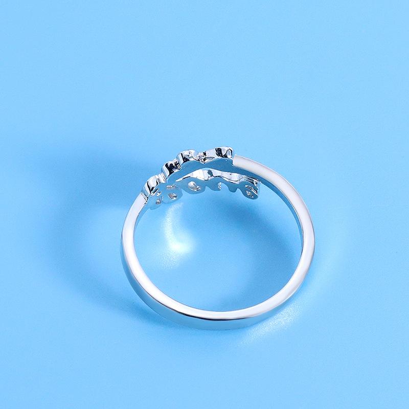 Lindon Classic Copper Alloy Zircon Ring Ladies Jewelry Wedding Promise Party Gift