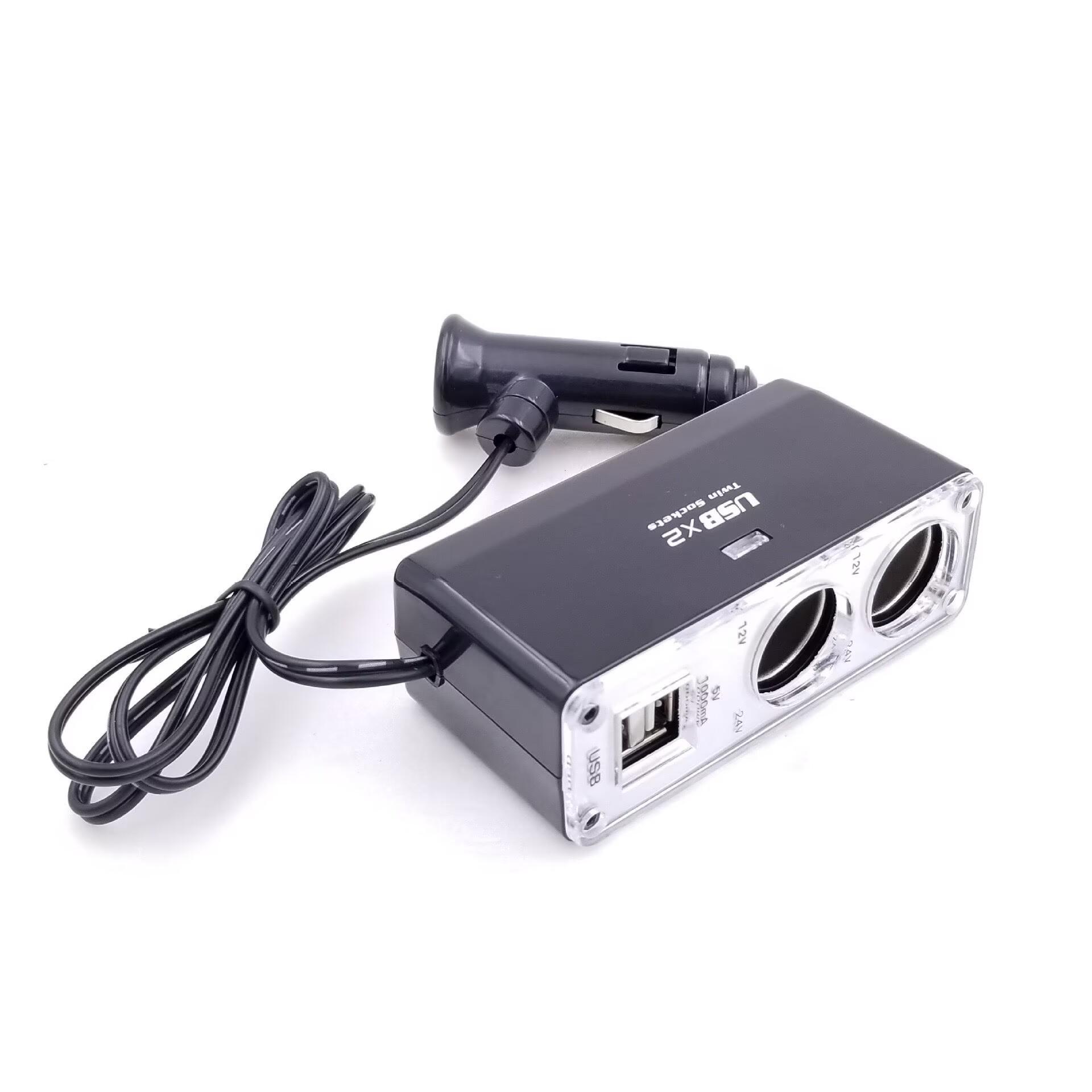 

Dual USB Car Charger & Cigarette Lighter Splitter Adapter Single USB Port