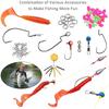 174Pcs/Box Fishing Accessories Tackle Kit With Jig Worm Hooks Sinker Weights Swivels Snaps Split Rings For Freshwater Saltwater