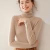 Women's Fine Wool Cashmere Turtleneck Sweater - Autumn/Winter 2025 Collection, Slim Fit Korean Style Knitwear