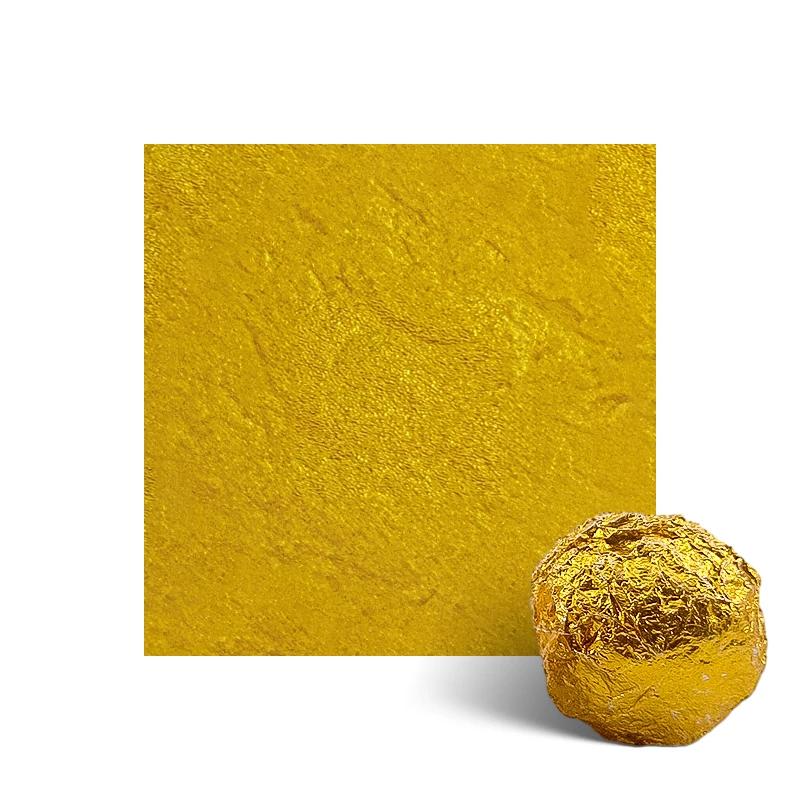 100PCS Gold-Color Tin Foil Wrapper Paper for DIY Chocolate and Sweets Candy Bar Packaging Wedding Gift Wrapping Paper Sheets