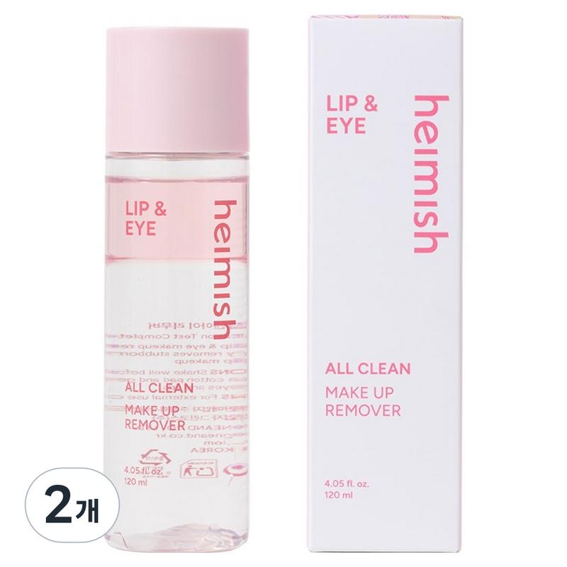 Heimish All Clean Lip & Eye Remover, 120ml, 2 Pcs