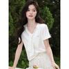 Lu Xiangnan Summer V-Neck Short Sleeve T-Shirt