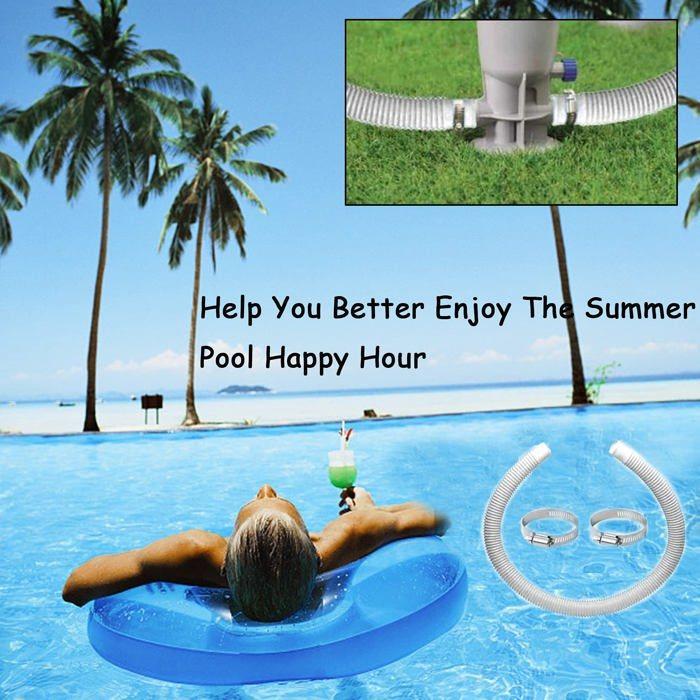 2x Tuyaux de remplacement pour skimmer piscine 149,9 x 3,2 cm (59 x 1,25 in) - pour pompe filtre