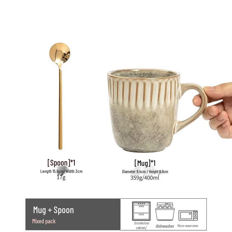 Art Ceramic Coffee Mug with Coaster