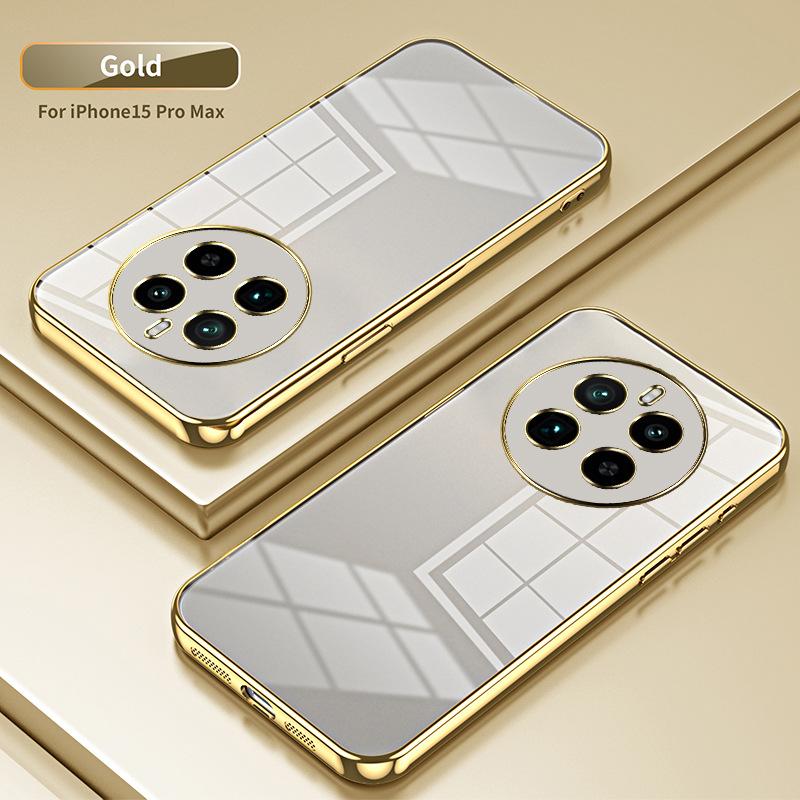 Applicable To OPPO Realme14Pro + Electroplated Glitter Mobile Phone Case True Me GT7 Transparent NEO8 Protective Case