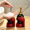 Soap Dispenser 200ml Dispensing Bottle, Smooth Foaming Artistic Black Red Design Versatile Liquid Large Capacity for Bathroom Decor Shower Gel