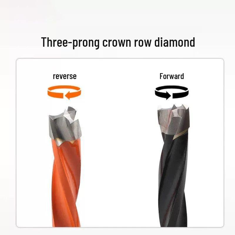 Three-Blade Crown Drill Bit for CNC Six-Sided Woodworking Drilling Machine