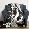 CR7 Logo Theme Collage Print Fleece Blanket Soccer Fan Soft Warm Throw Blanket for Sofa Couch Bedroom Home Decor Gift