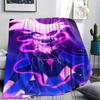 1Pc Angel Anime Print Flannel Blanket, High Quality Comfortable for All Seasons, Home Decor, Warmth and Comfort, Perfect for Christmas Gifts 05
