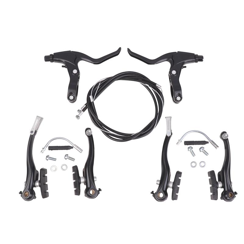 

Bike V Brake Set Bike Front Rear V Brake Set Aluminum Alloy Mountain Road Bike V Brake Pads And Levers Set Riding Accessories чёрный