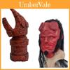 Máscara de Látex Barão do Inferno Assustadora Adereço de Casa Assombrada de Halloween Para Sala de Fuga de Terror