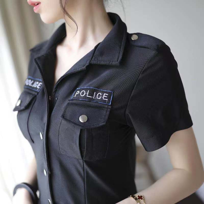 Sexy Policewoman Uniform Stewardess Career Suit Nightclub Cosplay Sex Costume