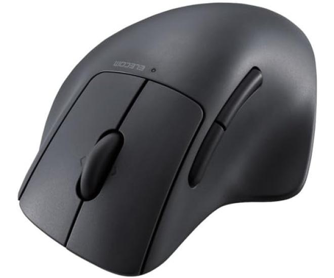 ELECOM SHELLPHA Wireless 5 Buttons Small Quiet Multi-Touch Mouse, + Tilt, Size, Antibacterial, Design, Black, M-SH31MBSKXBK