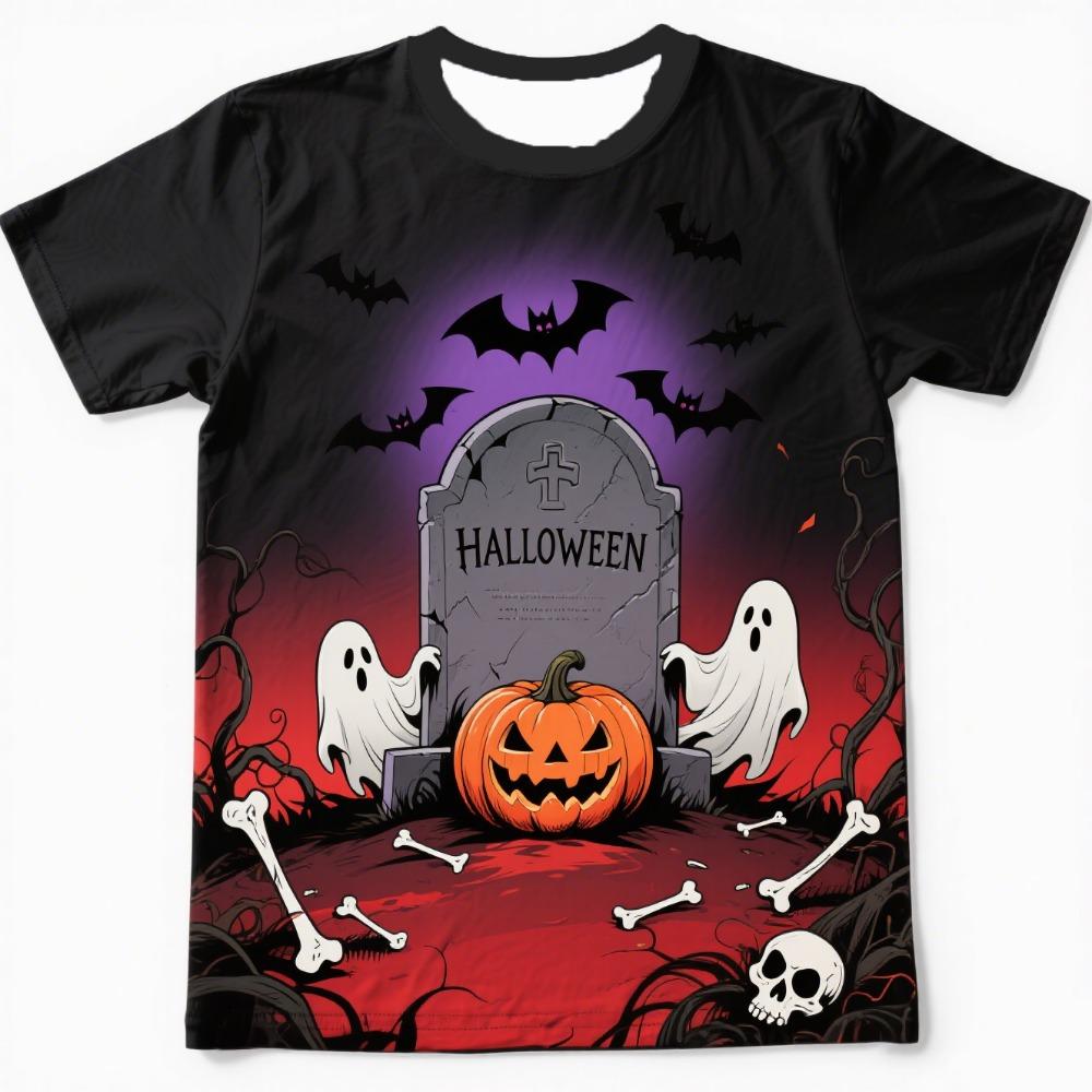 Halloween 3D T-shirt Death Day Sugar Skull Print Men's and Women's Retro Horror Style Short Sleeve Pattern Top