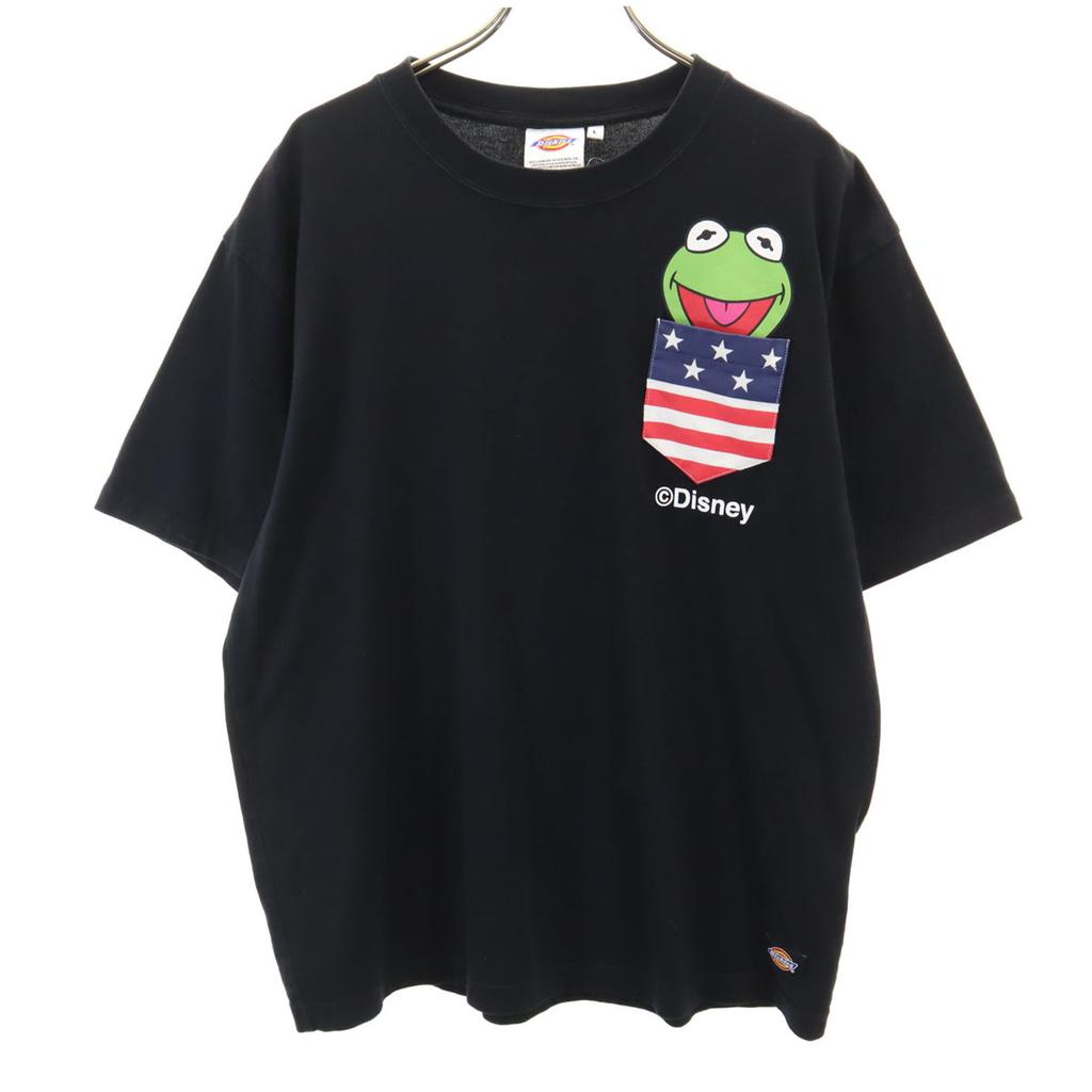 Dickies Disney collaboration Muppets Kermit Short sleeve T-shirt L Poke T Men's Used