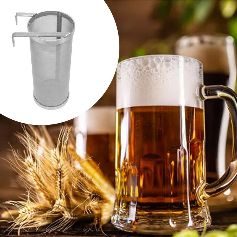 Multifunctional 304 Stainless Steel Beer Brewing Filter Tube with Double Hook Design for Easy Installation and Removal