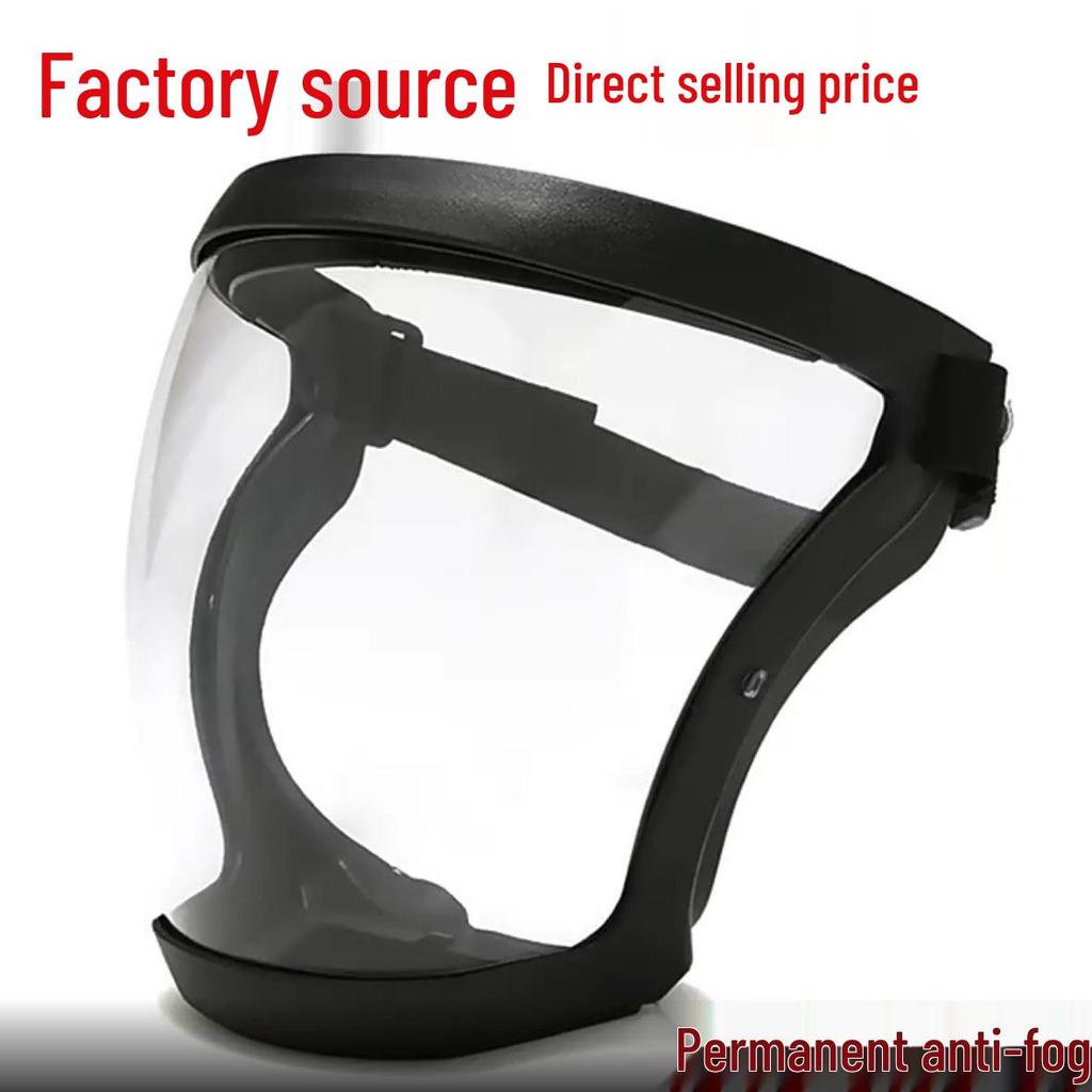High-Definition Transparent Protective Face Shield - Anti-Droplet, Dustproof, Protective Riding Goggles.