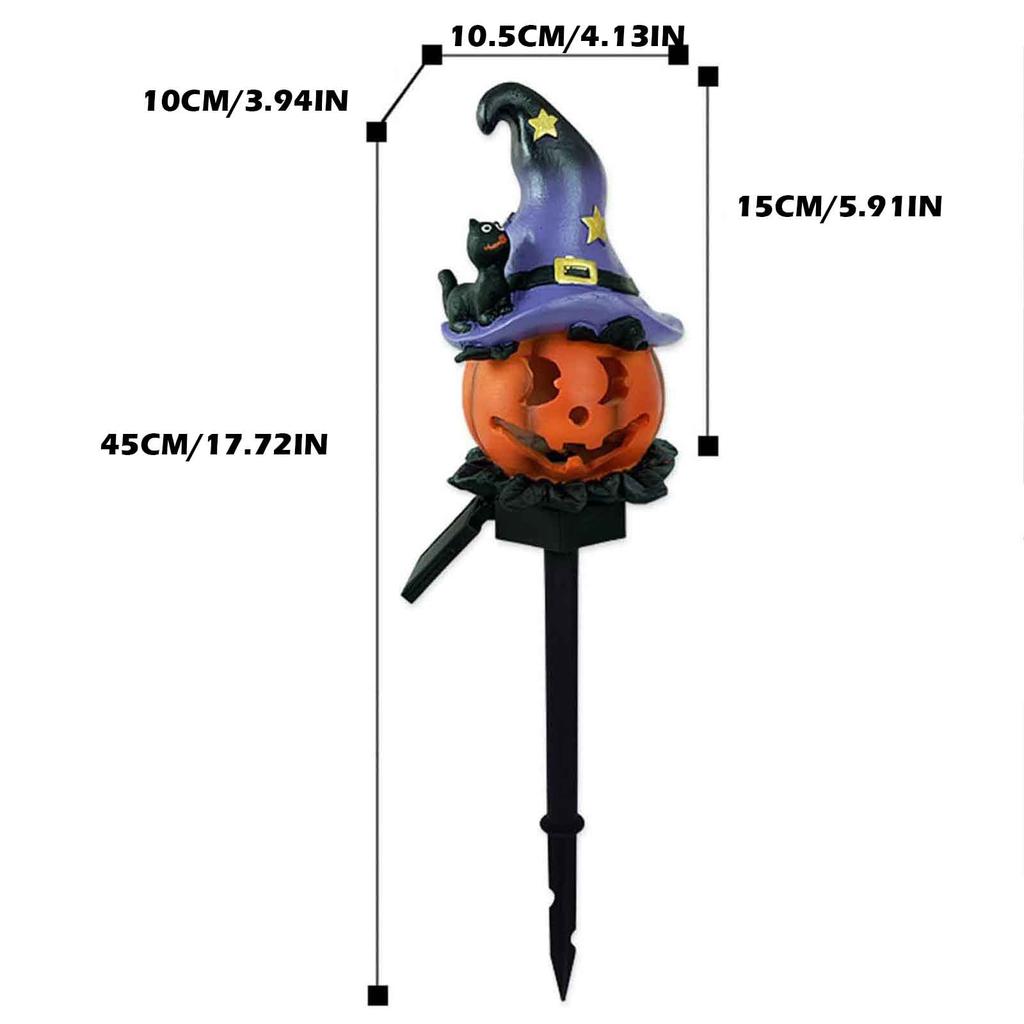 Halloween Ghost Lights Outdoor Solar Pumpkin Lamp With Stakes Halloween Decor Outdoor Lawn Walkway Pathway Lighting Decoration