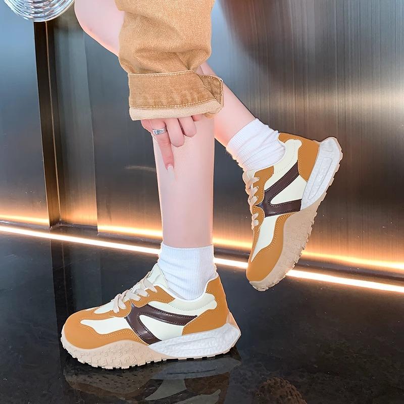 Versatile Forrest Gump shoes women's small waist thick soles 2025 autumn new women's shoes popular sports dad casual moral training shoes