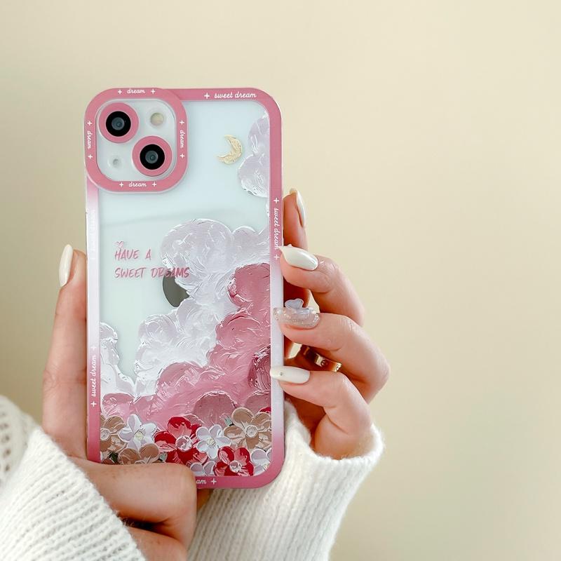 INS Pretty Flowers Clear Soft Tpu Case For Motorola Moto G22 G30 G52 G53 G60 G32 G73 G72 G71 G60S G9 Play Plus EDGE 40 PRO Cover