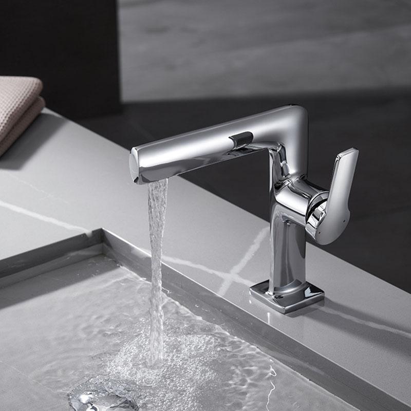 Gun Gray Bathroom Basin Faucet Brass Bathroom Cabinet Wash Basin Faucet Deck Mounted Cold And Hot Mixer Water Tap Crane NEW