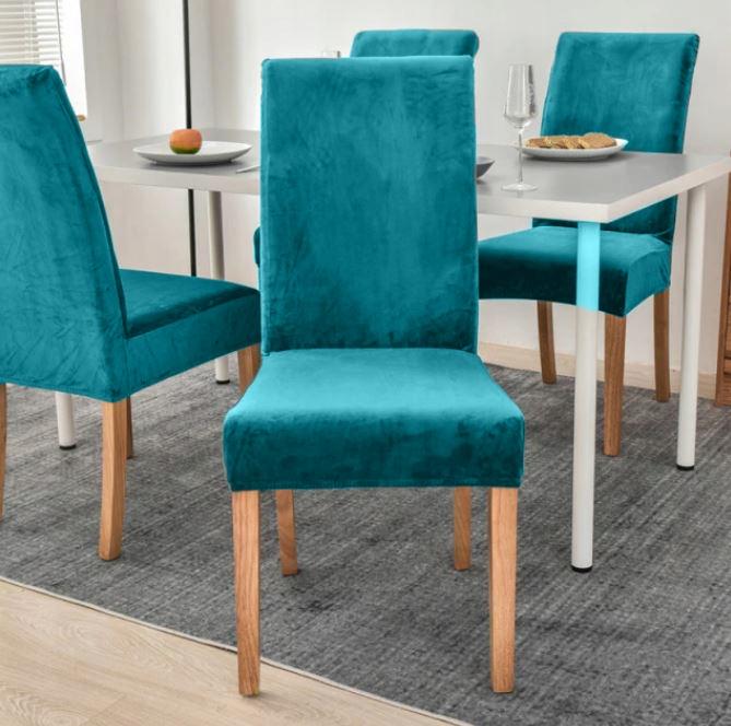 Cover Velvet Chair Velvet Turquoise Light Thick