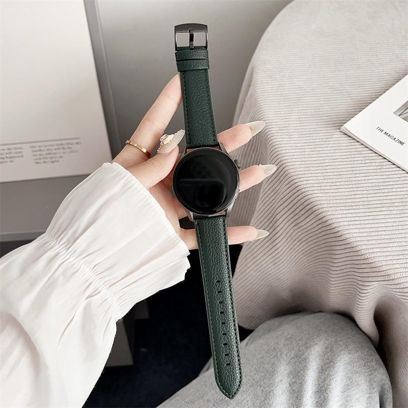 

20 мм 22 мм кожаные ремешки для часов Huawei Watch 4/3/GT3/2 Pro Amazfit GTR 4/GTS 4 47 мм 42 мм Samsung Galaxy Watch 3 4/5/6 ремешок для часов 22mm зелёный