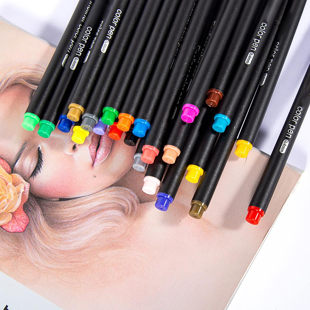 36 Color Fineliner Fine Point Pens 0.4mm Tip Markers for Journaling Writing Note Taking Calendar Agenda Adult Coloring
