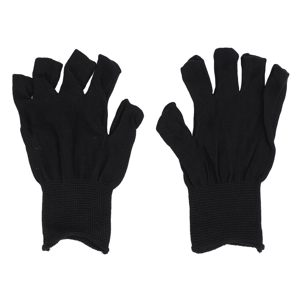 2 Pairs Nail Lamp Gloves Fingerless Nail Light Gloves Breathable Nail Light Gloves for Home Manicure
