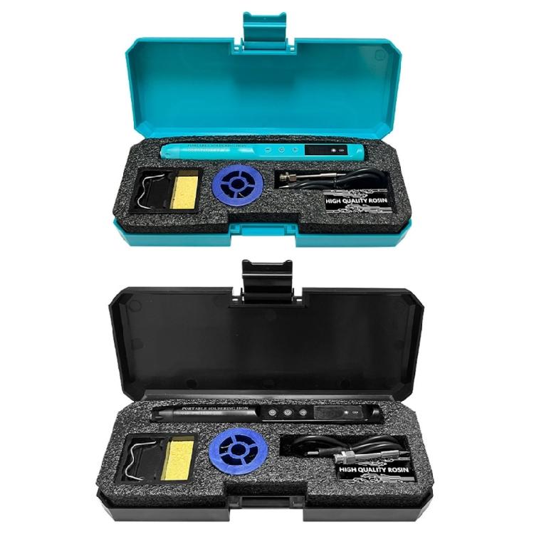 USB Intelligent Electric Soldering Iron 200-450℃ Rapid Heating Soldering Pen Digital Display Carrying Case Adjustable