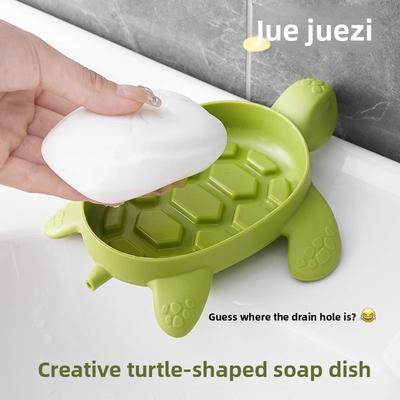 2025 Nouveau Porte-savon en forme de tortue pour la maison, la salle de bain, Créatif et Haut de gamme avec fonction de drainage