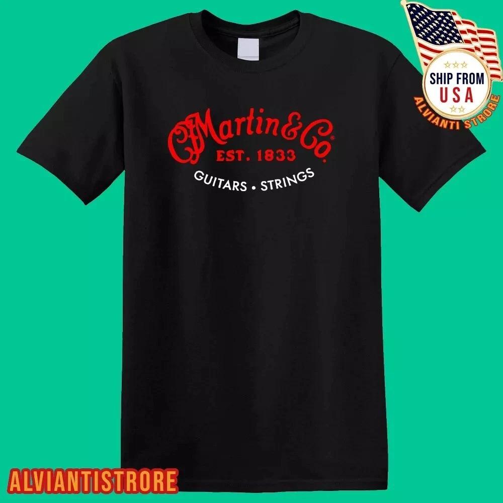 Martin & Co Guitars Est. 1983 Men s Black T-Shirt Size S - 5XL 4XL