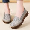 Women's Black Loafers Moccasins Casual Slip On Walking Shoes for Mother Plus Size