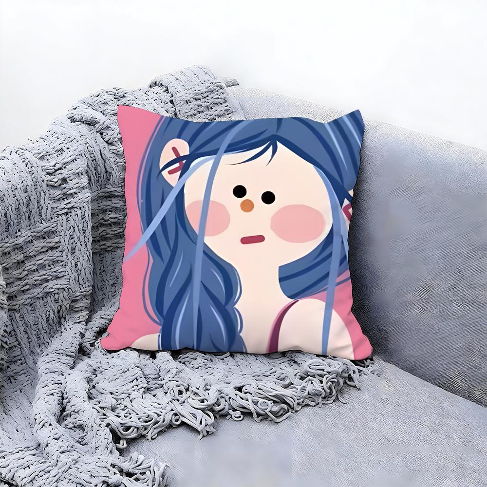 Trendy Dopamine YK Babe Cushion Cover Premium Comfort Reversible Pillow Cove Two in One Design for Any Room Car Interior