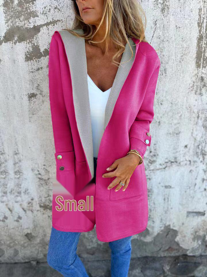 Spring 2025 Women's Color Block Cardigan Hoodie