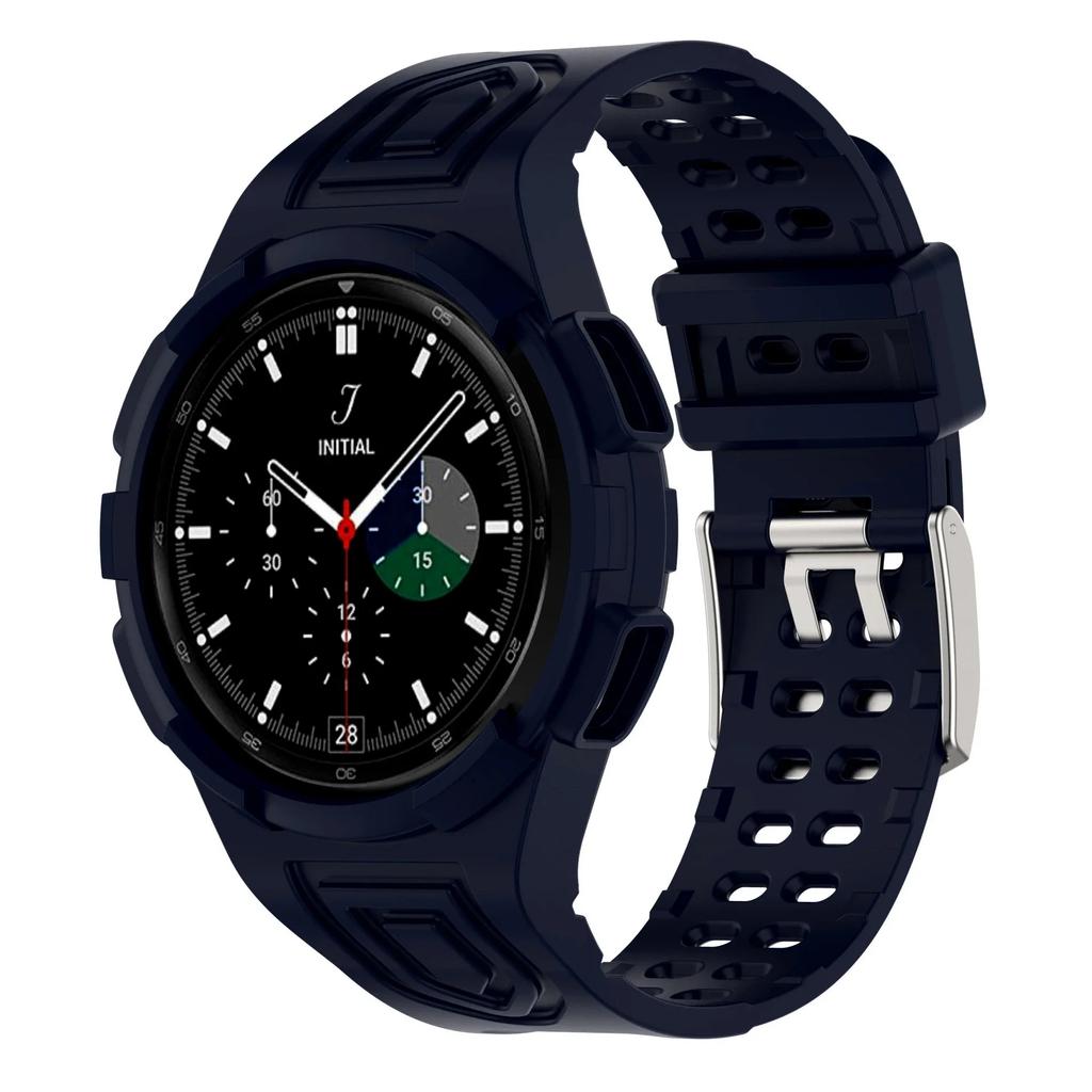 Case+Strap for Samsung Galaxy Watch 6 4 40mm 44mm Transparent Silicone Band Sport Bracelet Galaxy Watch 4 Classic 46 Accessories