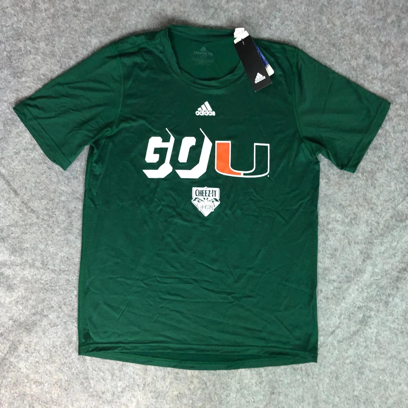 

Женская футболка Miami Hurricanes Размер L Adidas Зеленая Футболка С коротким рукавом Футболка NWT XL