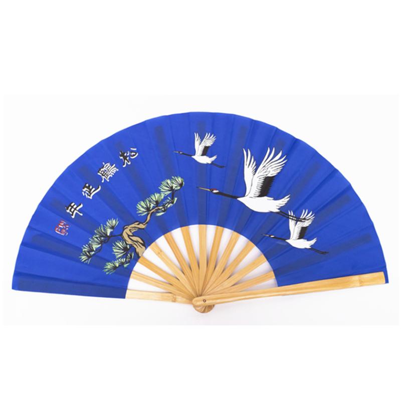Tai Chi Kung Fu Folding Fan Dragon Crane Martial Arts Exercise Fitness Hand Fan Chinese Classical Dance Performance Ventilador