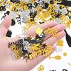 3000 Pieces Birthday Confetti Number 90 Glitter Confetti Birthday Cake Confetti Table Confetti Black Gold and Silver Party Decorations Supplies for