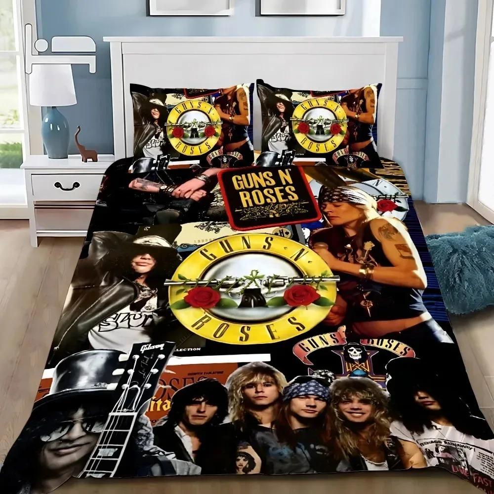 Exquisite Bedding Set Rock Band G-Guns N R-Roses Bedroom Decoration Duvet Cover Pillowcase Twin Full Queen Size Gift