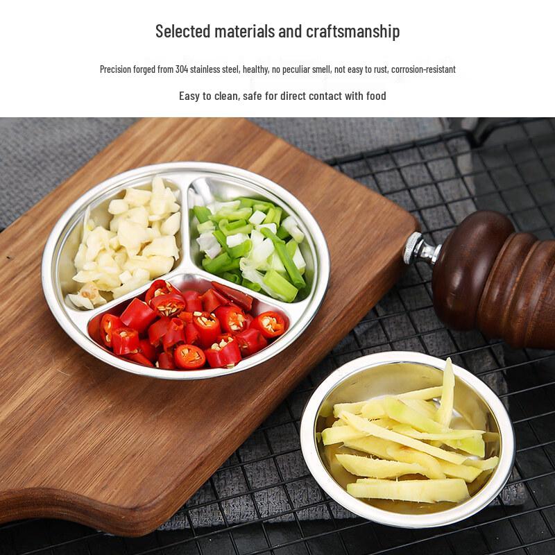 304 Stainless Steel Kids' Snack & Sauce Dish