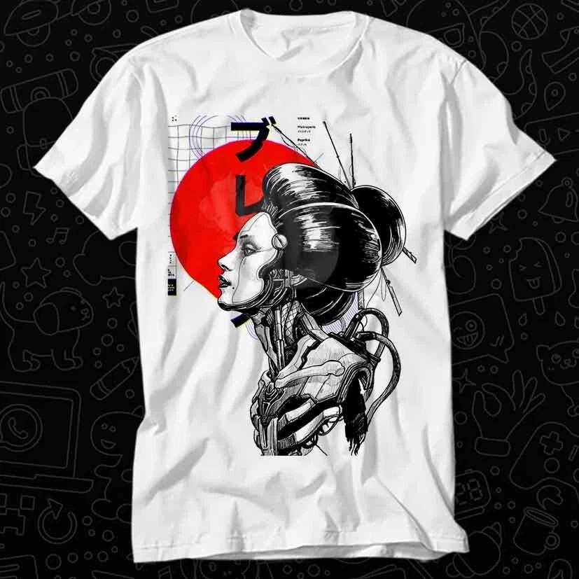 Japanese Robot Geisha Warior Ninja Anime Unisexga Top Tee Best Seller T Shirt 269 XL