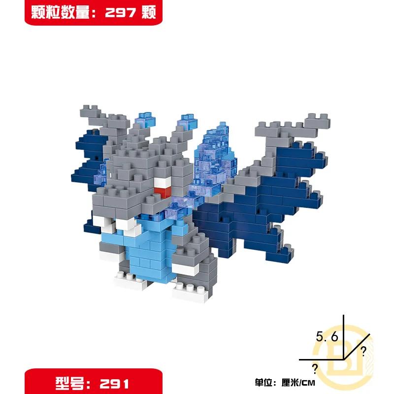 עשה זאת בעצמך אבני פוקימון קטן קריקטורה מיני אבן בניין פיקאצ'ו Charizard Eevee Mewtwo אנימה להרכיב דגם פעולה בובות צעצועים