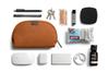 Bellroy Classic Everyday Leather and Woven Fabric Small Bronze Pouch, Kit, (Pens, Cables, Cosmetics, Items) -